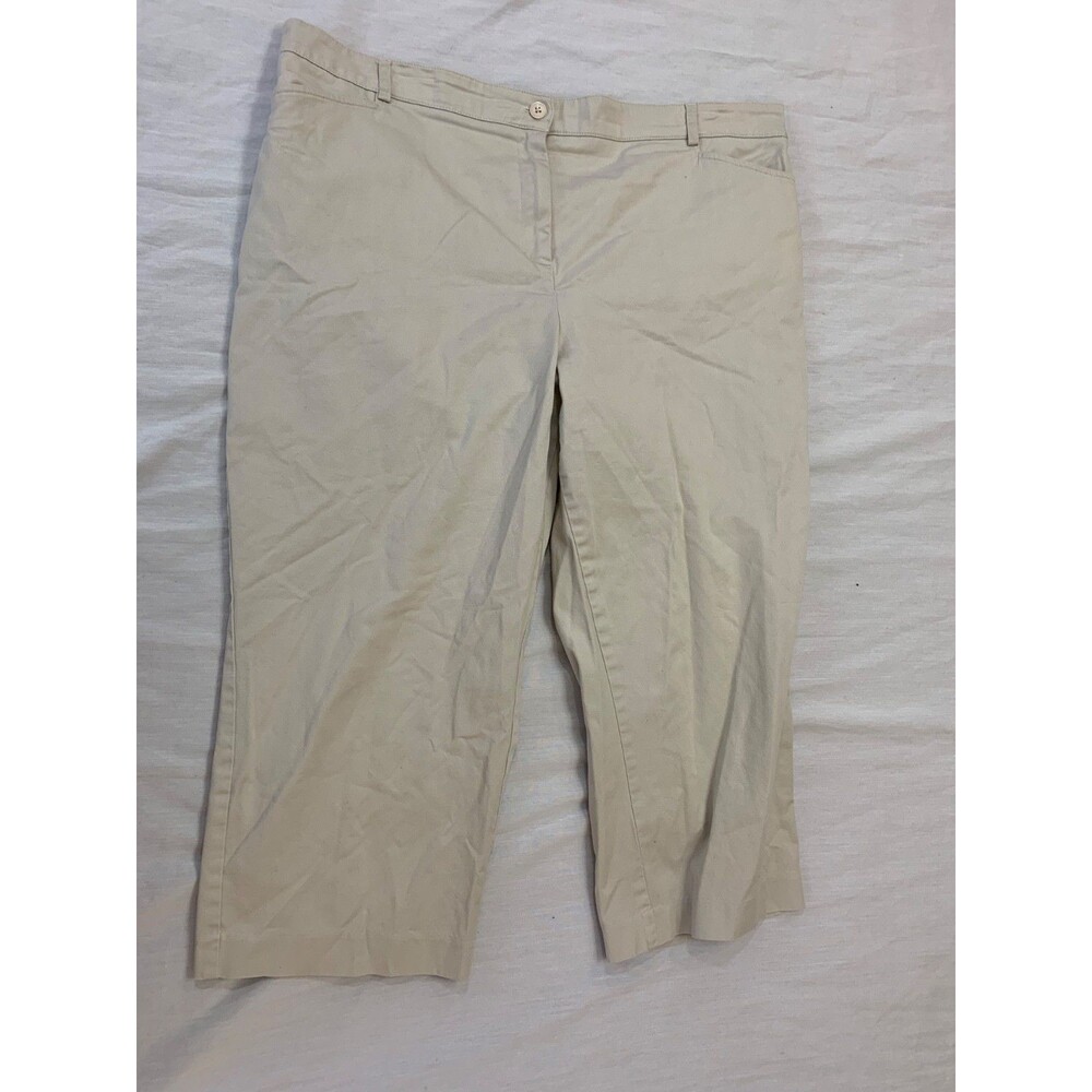 SAG HARBOR WOMENS STRETCH CAPRIS PANTS SIZE 18